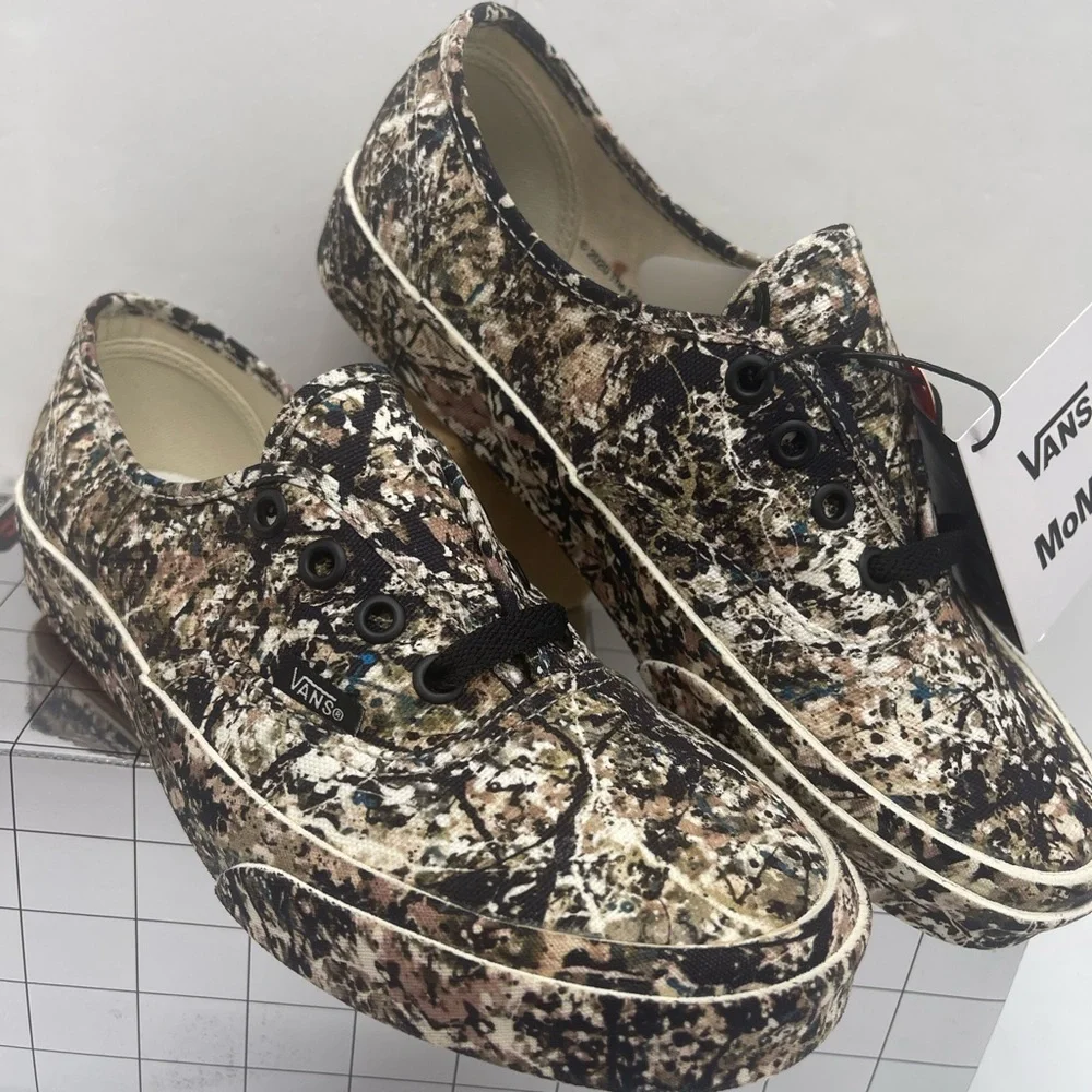 Vans Men’s Authentc Jackson Pollock Sneaker VN0A2Z5|18K MoMA Artistic Camouflage